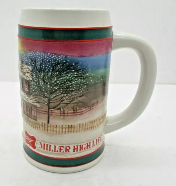 Miller High Life Holiday Traditions Winter Beer Ceramic Mug Stein