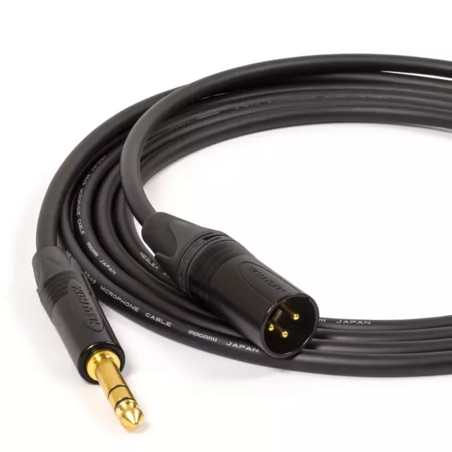 Mogami W2534 Neglex QUAD Balanced Cable. Neutrik GOLD TRS Jack to XLR Lead