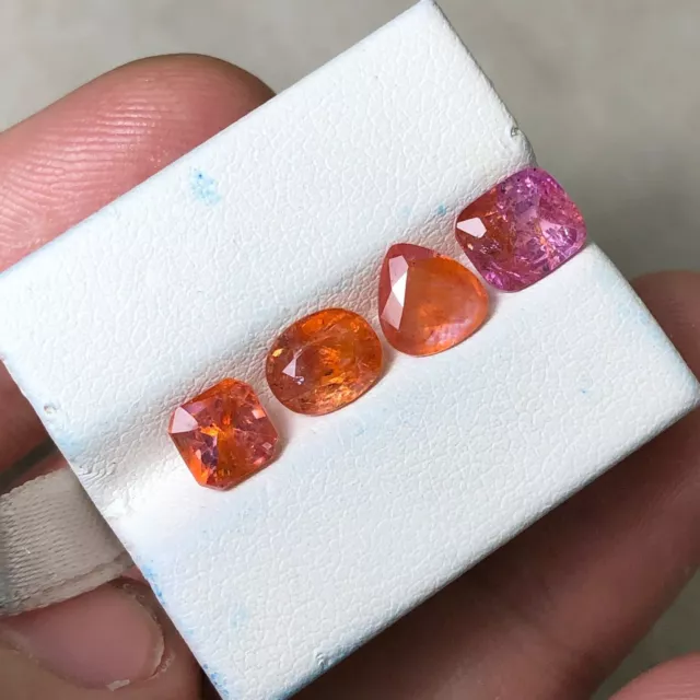 5.70 Cts Natural Pinkish-Orange Sapphire loose Gemstone lot From Afghanistan