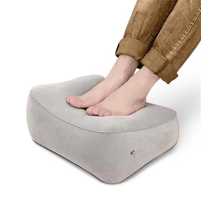 Footrest Air Pillow Plane Car Leg Relax Cushion Inflatable Foot Rest Travel