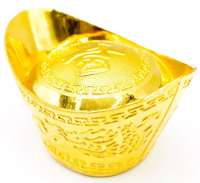 24K Gold Chinese Sycee Boat Ingot 18.9 Grams .9999 Fine Gold