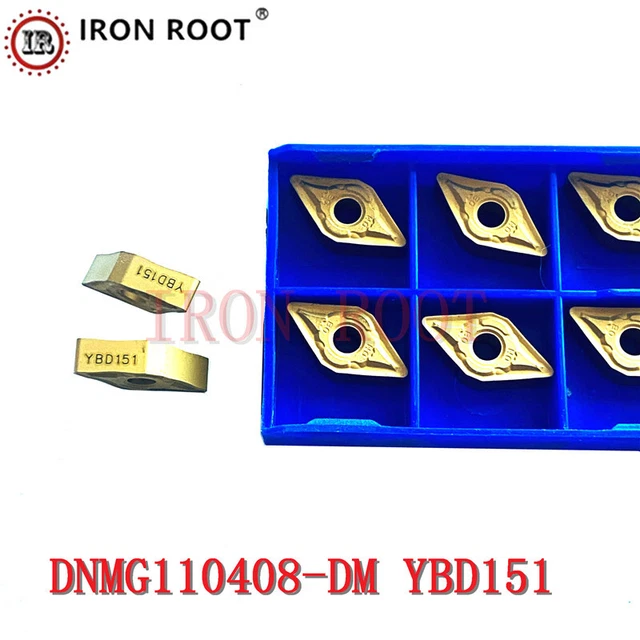 Genuine 100 DNMG110408-DM YBD151 CNC Turning Tool Carbide Inserts For Cast Iron
