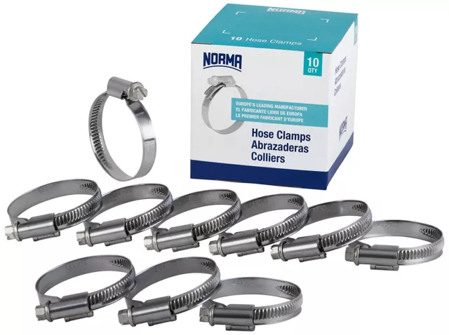 NORMA 01266704090-000-0578 Hose Clamps, 80 mm-100 mm x 9 mm W4 (Pack of 10)