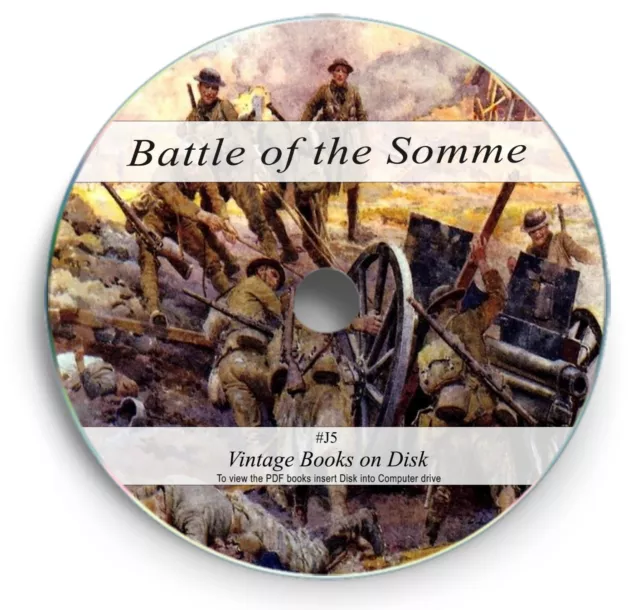 The Somme World War 1 - 62 Books on DVD - Western Front WW1 Battle Maps Medal J5
