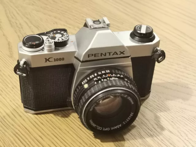 Pentax K1000 With 50mm SMC Pentax M 50mm f2 Lens SERVICED 1 YEAR WARRANTY