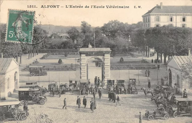 Cpa 94 Alfort L'entree De L'ecole Veterinaire