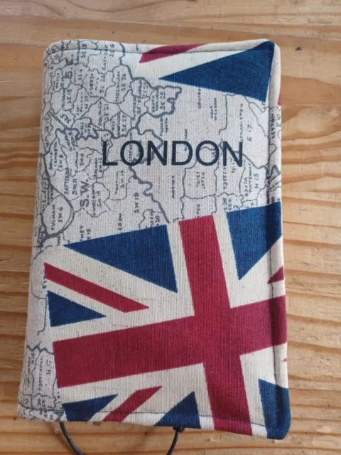 Buchhülle, Buchumschlag Etui, Einband Bücher - handmade  -  London 2