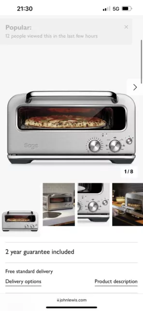 Sage Smart Oven™ Pizzaiolo Pizza Oven NEW BOXED …