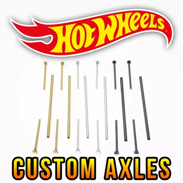 Hot Wheels Custom Adjustable AXLES for Real Riders Wheels Rims Tires 1/64 Scale