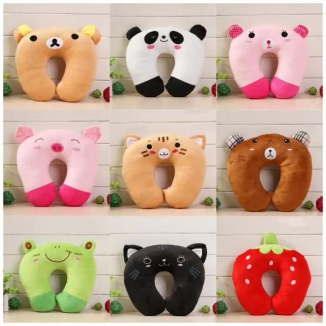 Cartoon Kids U~shaped Pillow Plush Neck Pillow Nap Pillow Lunch Break Pillow UK