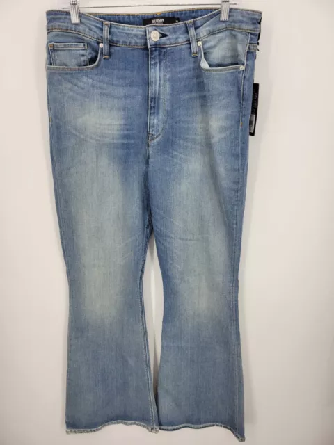 Hudson Jeans Womens 33 Holly High Rise Flare Light Faded Wash Blue Denim NWT