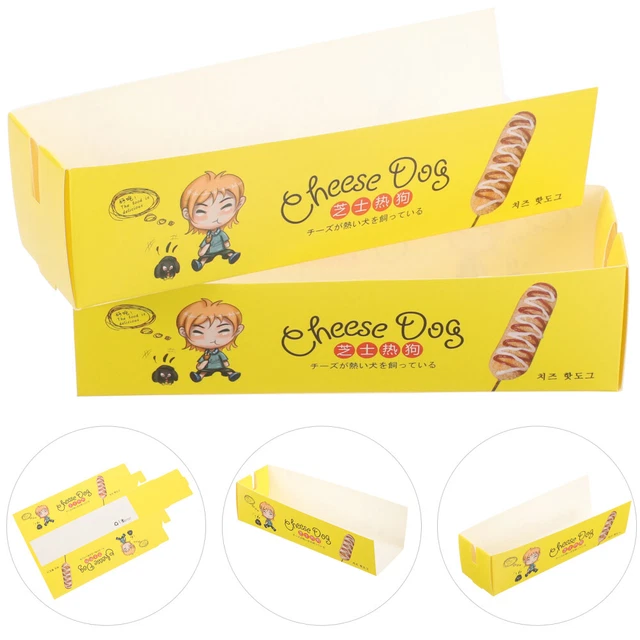 Boîtes Pour Hot-Dogs En Carton Lot De 100 - Emballage Alimentaire Rose