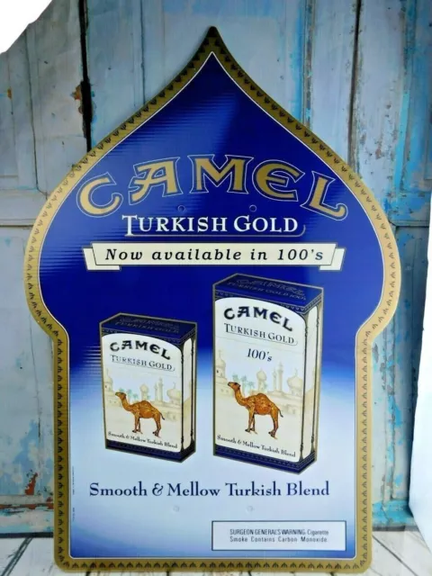 Camel Turkish Gold Promotional Store Display Sign Tobacco Cigarette Plastic Vtg