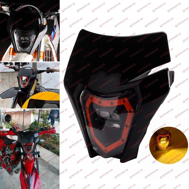 Dirt Bike LED Headlight Fairing For Yamaha WR450F YZ125 TTR110 KLX250 KX450F KDX