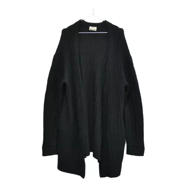 Acne Studios Mohair Wool Raya Short Rib Open Cardigan Sweater Size S