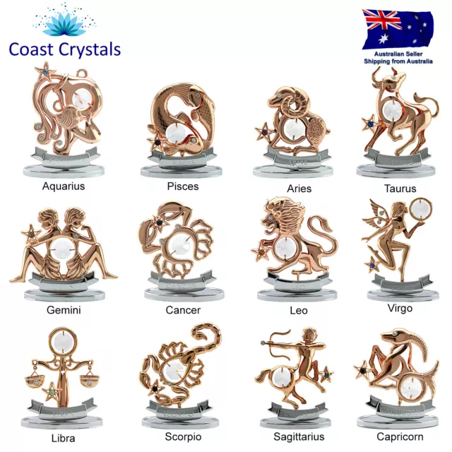 CRYSTOCRAFT Zodiac Star Sign Figurines with SWAROVSKI crystals