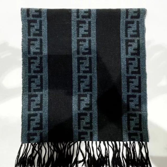 FENDI ZUCCA FRINGE scarf wool Used APR $123.43 - PicClick