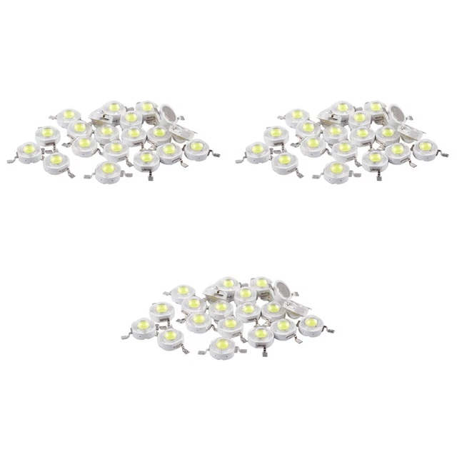 60 PZ Faretto a Grano LED Bianco ad Alte Prestazioni 2 Pin 3W 170-190 6000K I2D5