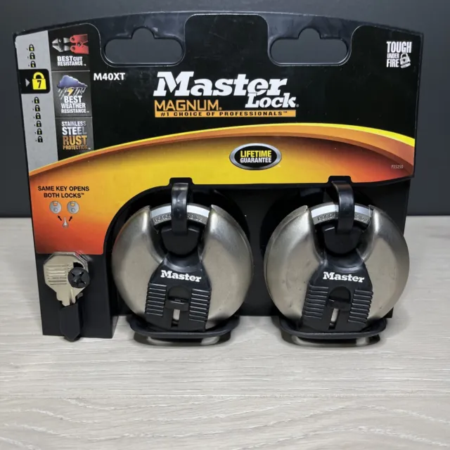 Master Lock M40XTCCSEN Magnum Stainless Steel Discus Padlock - Brand New!