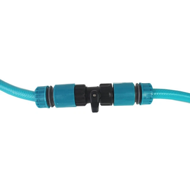 Universal Garden Hose Pipe In Line Tap Shut Off Valve Fitting Connector Adaptor 2