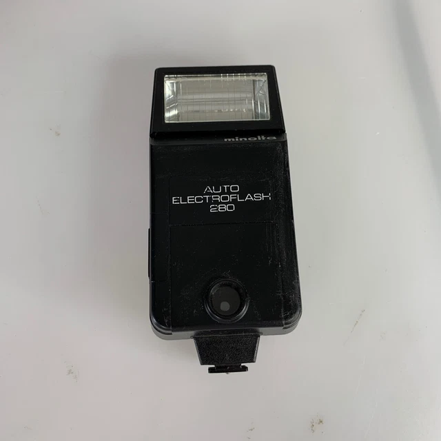 Minolta Auto Electroflash 280 Single Pin Hot Shoe Flash w/ Case 2