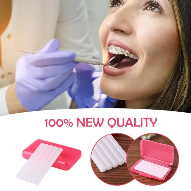 5pcs Scent Dental Orthodontics Wax Teeth Gum Braces Bracket (Peach)