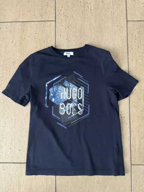 Boys Navy Blue Hugo Boss T-shirt Age 10 £4.99