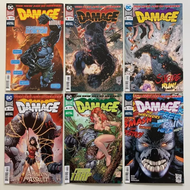 Damage #1 to #16 complete series + annual (DC 2017) 17 x FN+ to NM issues