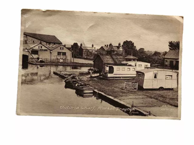 Market Drayton  Victoria Wharf Postcard Friths 1958 Shawbury postmark RAF