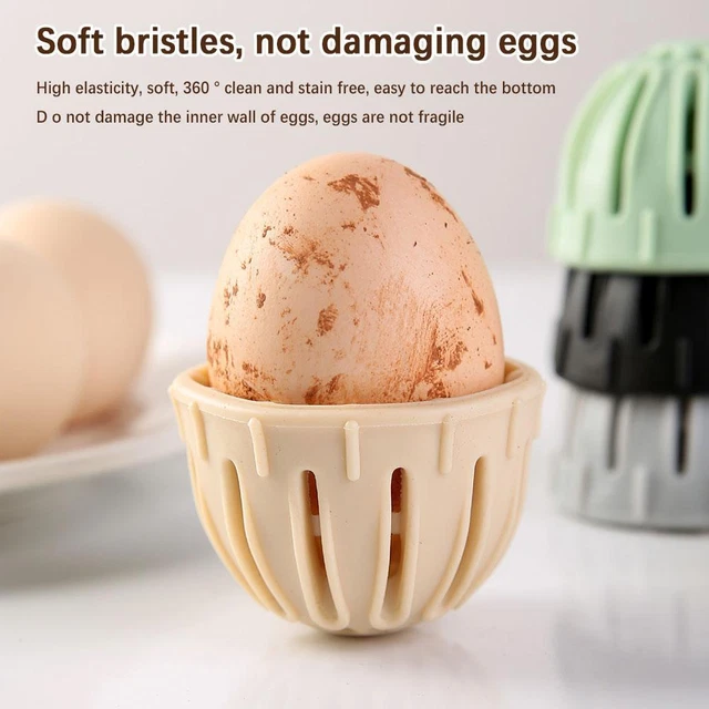 Flexible Egg Brush Cleaning Tools Egg Cleaner Silicone Cleaning Brush Egg J5H8