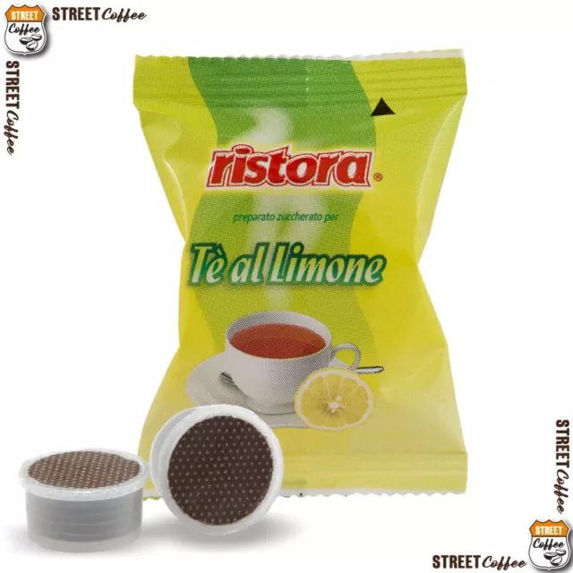 50 Cialde Capsule Tè The al Limone Ristora compatibile Lavazza espresso POINT