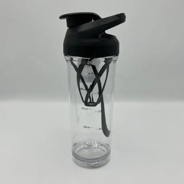 Nike 24oz HyperCharge Shaker Training Workout Bottle Clear & Black BRAND NEW