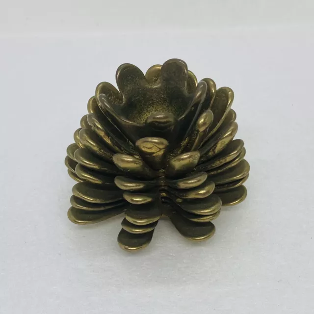 Vintage Brass Pine Cone Candle Holders 