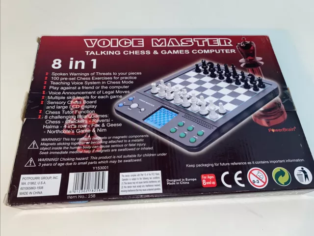 New Talking Chess & Games Playing & Training Computer 8-in-1 by Voice Master 2