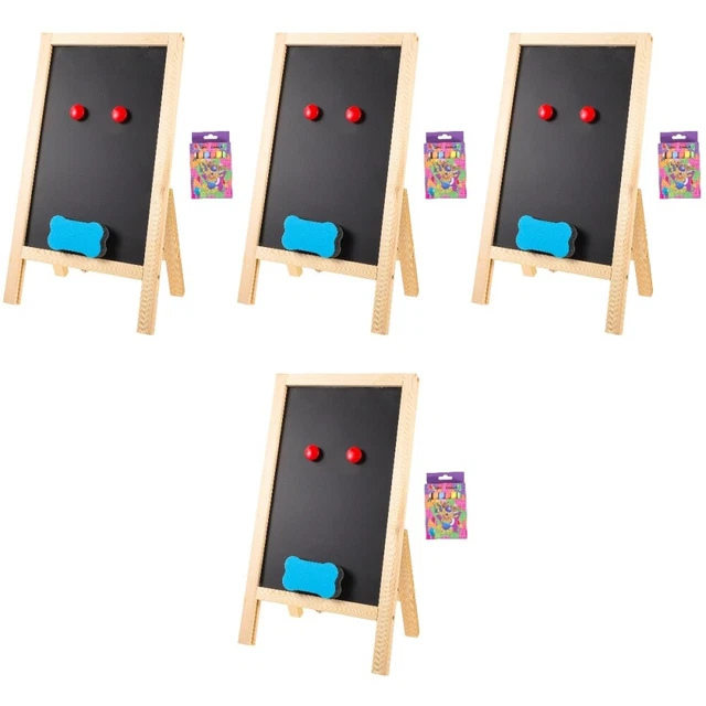4 Sets Piccolo Segno Di Lavagna Tavolo Disegno Legno All'aperto