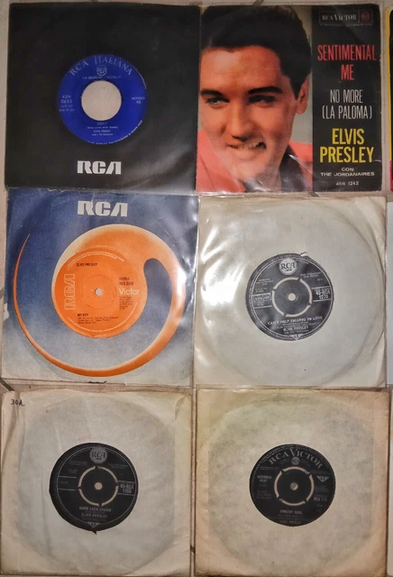 ELVIS PRESLEY - Lotto (con una rarità) 14 vinili 45 giri 7" (11 Singoli+3 EP)