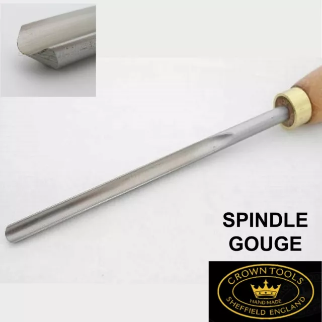 WOODTURNING SPINDLE GOUGE 10mm - CROWN - QUALITY  TOOLS GOUGE CHISEL