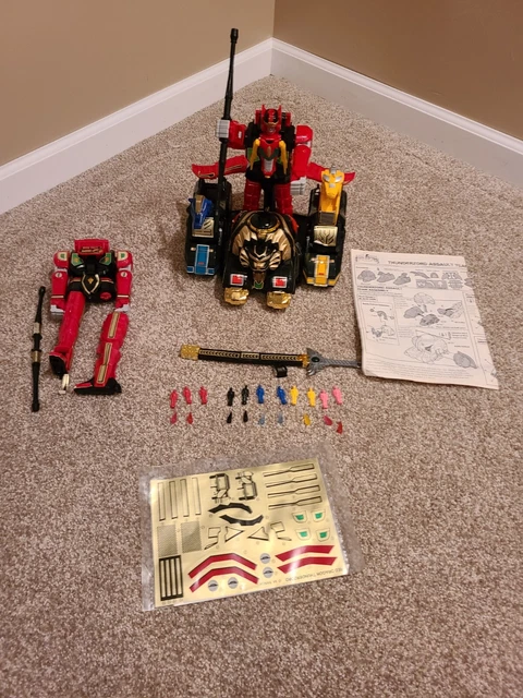 MIGHTY MORPHIN POWER Rangers MMPR Thunder Megazord 1994 Red Dragon ...