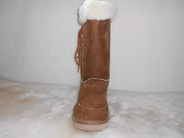 Ugg Boots Tall, Synthetic Wool, Lace Up, Size 4 For Youth Kids  Colour Chestnut