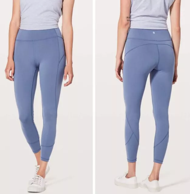 NWT Lululemon In Movement Tight HR Size 4 Thunder Blue Everlux 25