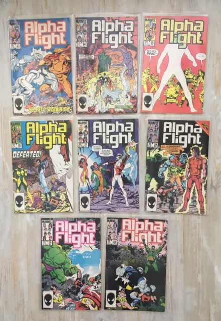 Alpha Flight Volume 1 Issues 23 24 25 26 27 28 29 30 Marvel Comics Byrne