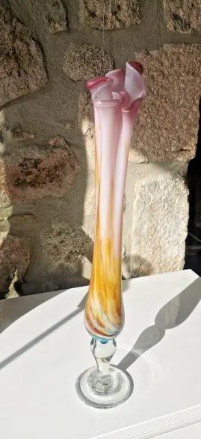 Grand vase en verre soufflé
