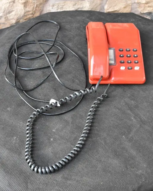 Vintage 1980 Red GPO Viscount R110 Push Button Telephone.Good Working Condition. 2