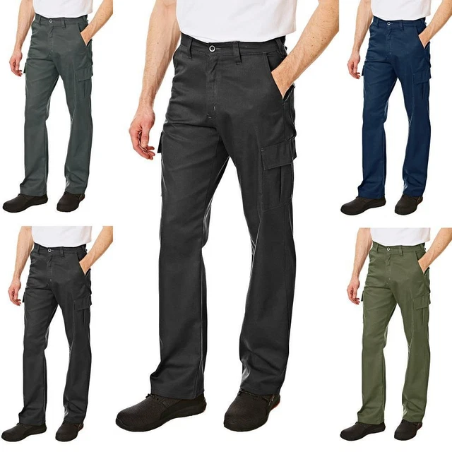 Lee Cooper Workwear Mens Multi Pocket Heavy Duty Classic Work Cargo Trousers