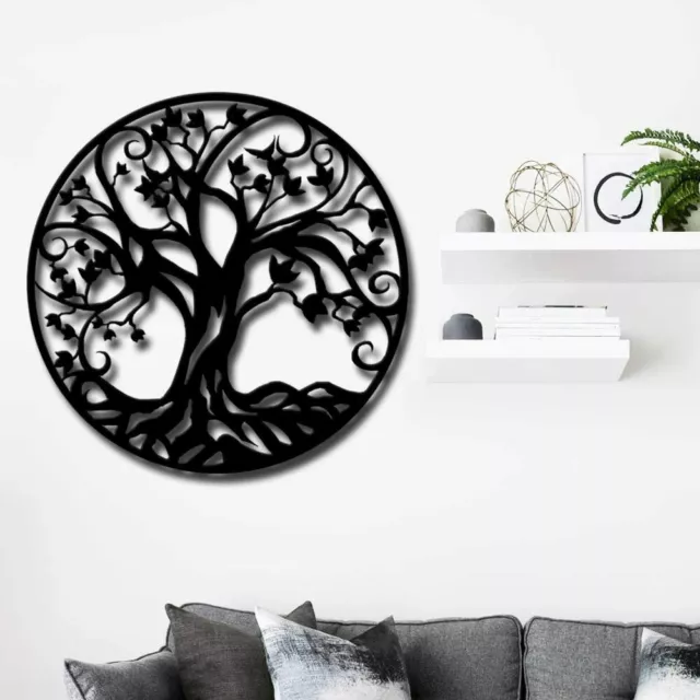 Tree of Life Family Tree 3D Metal Art Decorative Wall Hanging Home Office Decor