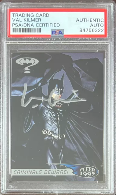Val Kilmer autographed 1995 Fleer #6 Batman Forever card PSA Encap DC Comics