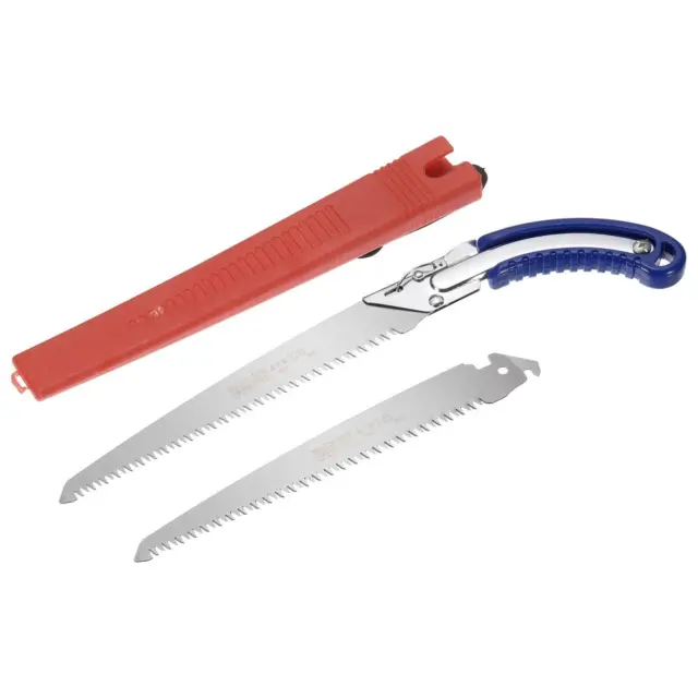 9" Hand Pruning Saw,Straight Blade Wood Handle Double-edge Tooth