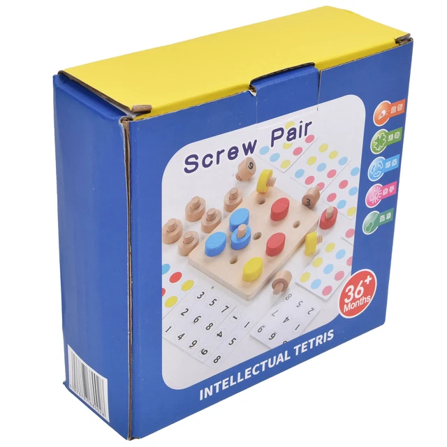 Wooden Screw Color Number Matching Game Toy Parent‑Child Interactive Edu