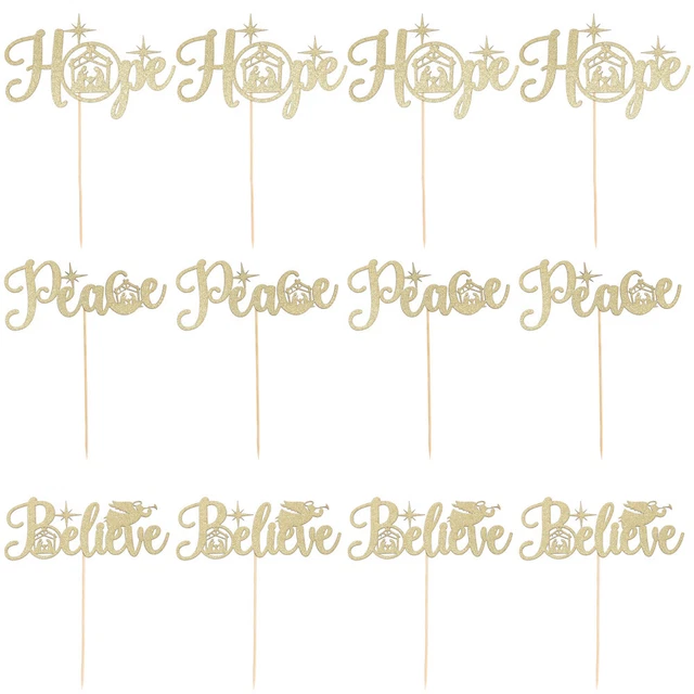 12pcs Elegante Praktische Party Favors Dessert Decor Weihnachten Dessert Picks