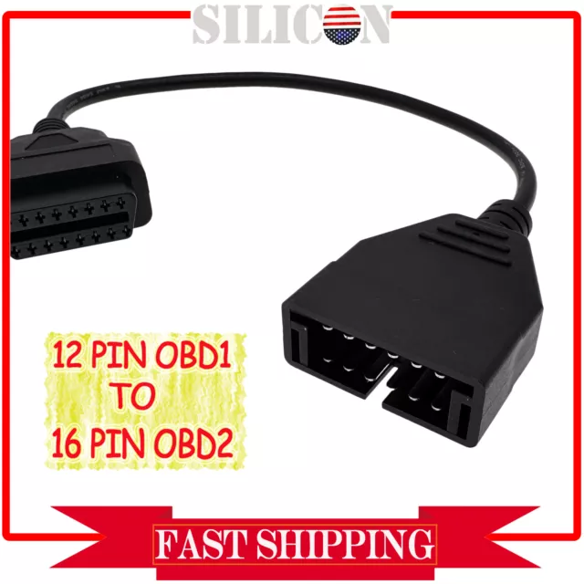 For TOYOTA Diagnostic Scanner 12 Pin OBD1 to 16 Pin OBD2 Convertor Adapter Cable 3